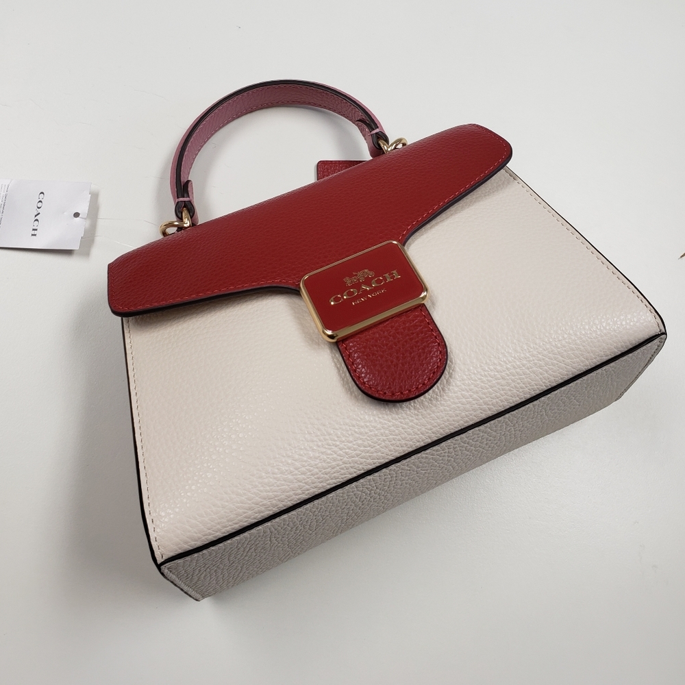 Coach Red Multi  Women's Pepper Satchel - Picture 6 of 12